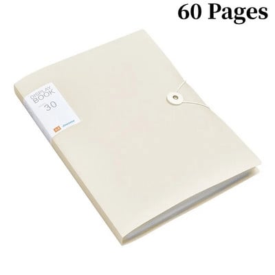 Φάκελος αρχείου A4 Εμφάνιση βιβλίου 30/60 σελίδων Διαφανές ένθετο χαρτί οργάνωσης εγγράφων Τσάντα σχολικών προμηθειών γραφείου Χαρτικά