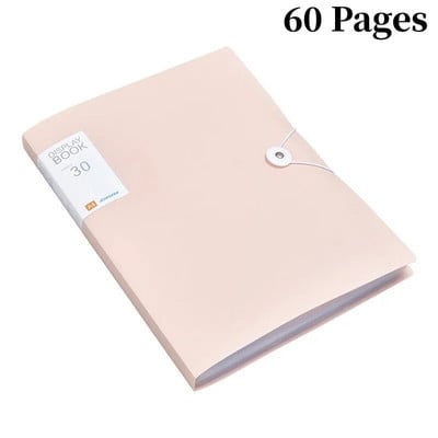 Φάκελος αρχείου A4 Εμφάνιση βιβλίου 30/60 σελίδων Διαφανές ένθετο χαρτί οργάνωσης εγγράφων Τσάντα σχολικών προμηθειών γραφείου Χαρτικά