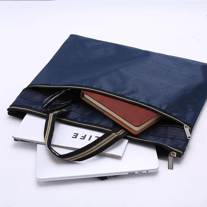 A4 dokumendid failikott kaust mood kaasaskantav lõuend portfell Topelttõmblukuga dokumendikotid andmedokumentide hoiuruum