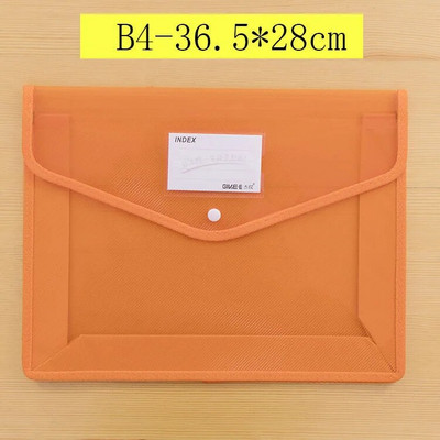 Διαφανής ελαφριά τσάντα αρχείων A4 Φορητή αδιάβροχη θήκη εγγράφων με κουμπί μεγάλης χωρητικότητας Σχολικό δοκιμαστικό χαρτί αποθήκευσης
