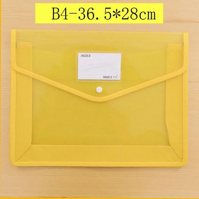 Διαφανής ελαφριά τσάντα αρχείων A4 Φορητή αδιάβροχη θήκη εγγράφων με κουμπί μεγάλης χωρητικότητας Σχολικό δοκιμαστικό χαρτί αποθήκευσης