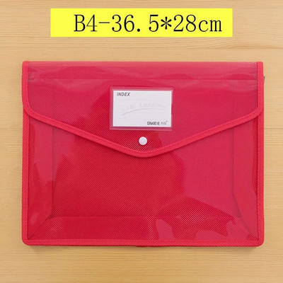 Διαφανής ελαφριά τσάντα αρχείων A4 Φορητή αδιάβροχη θήκη εγγράφων με κουμπί μεγάλης χωρητικότητας Σχολικό δοκιμαστικό χαρτί αποθήκευσης