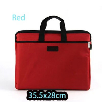 Куфарче за документи Чанта с дръжки и цип за офис мъж жена червен/син/черен/кафяв