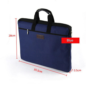 Τσάντα χαρτοφύλακα εγγράφων με φερμουάρ για λαβές για γυναίκα γραφείου Κόκκινο/Μπλε/Μαύρο/Καφέ