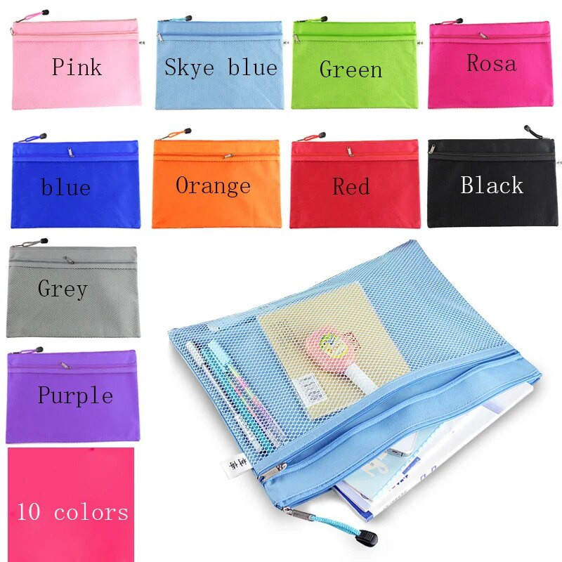 Dokumentide kott käepidemetega tõmblukk kontorisse, mees, naine, punane/sinine/must/pruun