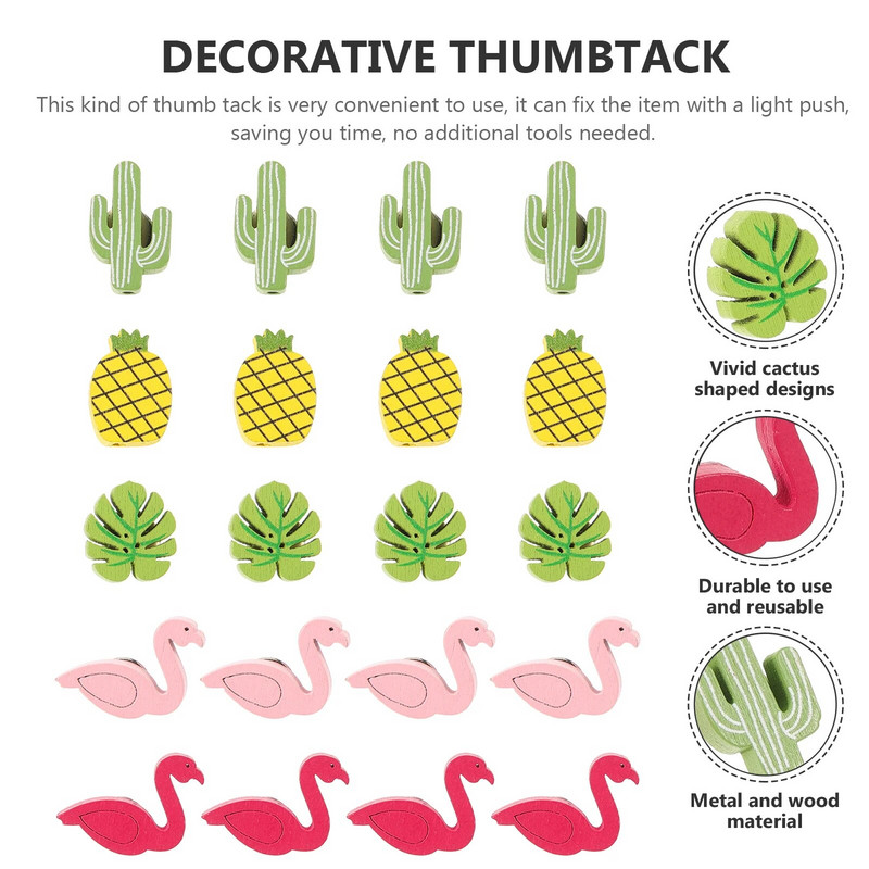 Press The Nail Cute Thumbtacks Push Bulletin Board Cactus Cork Διακοσμητικός χρυσός