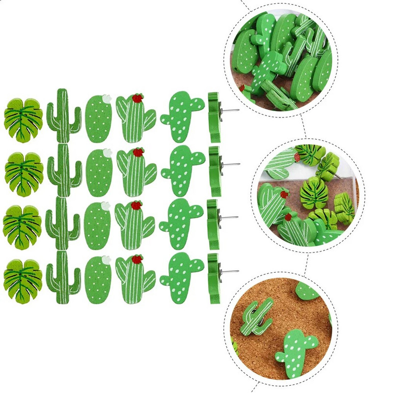 Press The Nail Cute Thumbtacks Push Bulletin Board Cactus Cork Διακοσμητικός χρυσός