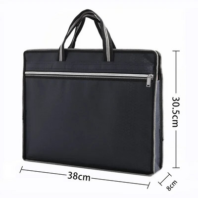 Rāvējslēdzēja portfelis Biroja fails Datu modes mape Pārnēsājams dubultā dokumenti Audekla soma Somas Uzglabāšana