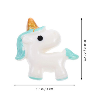 10 бр. Декоративна смола Карикатура Thumbtack Memo Pushpin Picture Unicorn Decorate DIY Paper