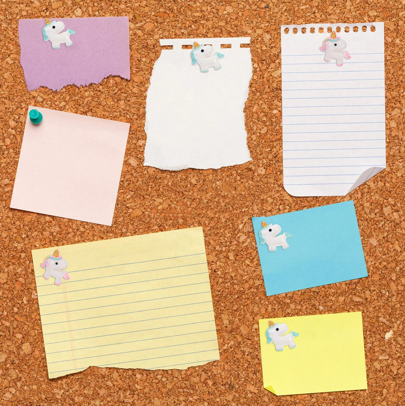 10 gab. Dekora sveķu karikatūra, piezīmes piezīmes piespraudes attēls, vienradzis, dekorēts ar savām rokām.