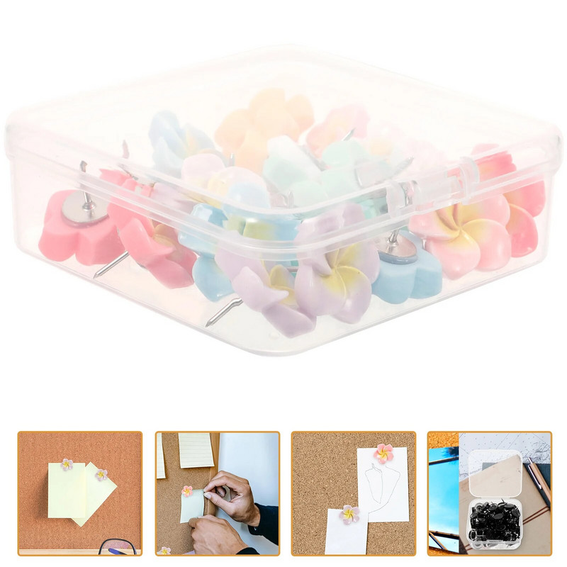 21 τεμ. Plumeria Thumbtack Cork Αξεσουάρ Cute Tacks Decor Πολυλειτουργικές πινέζες Πλαστικά Delicate