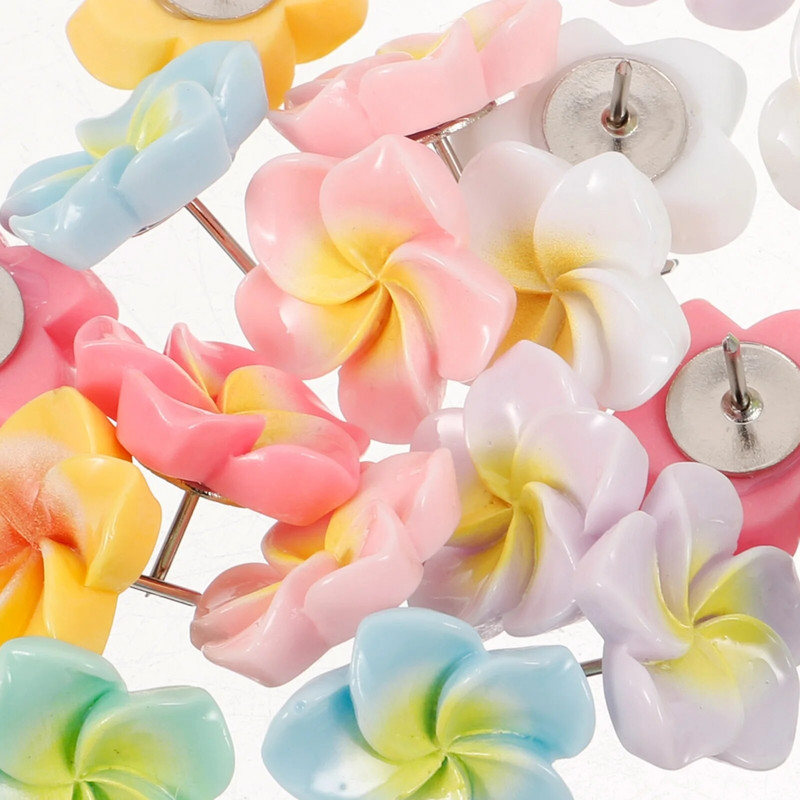 21 τεμ. Plumeria Thumbtack Cork Αξεσουάρ Cute Tacks Decor Πολυλειτουργικές πινέζες Πλαστικά Delicate