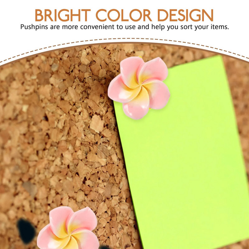 21 τεμ. Plumeria Thumbtack Cork Αξεσουάρ Cute Tacks Decor Πολυλειτουργικές πινέζες Πλαστικά Delicate