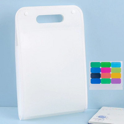 A4 formāta Macaron vertikāla rokas soma A4 papīra failu mape, liela ietilpība, daudzslāņu izvēršama šķirošanas glabāšanas maisiņa mape studentam