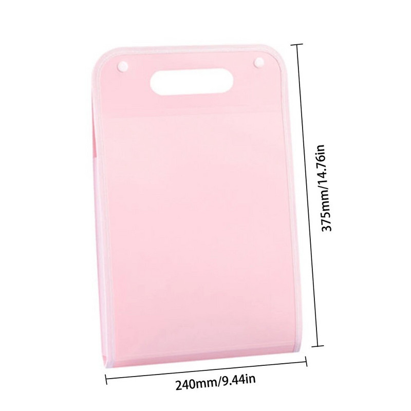 A4 formāta Macaron vertikāla rokas soma A4 papīra failu mape, liela ietilpība, daudzslāņu izvēršama šķirošanas glabāšanas maisiņa mape studentam