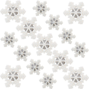 30 τμχ χριστουγεννιάτικη διακόσμηση Pushpin αφίσα Πινέζες σε σχήμα νιφάδας χιονιού Διαφανείς καρφίτσες Pushpins Σχέδιο με ρητίνη γραφείου
