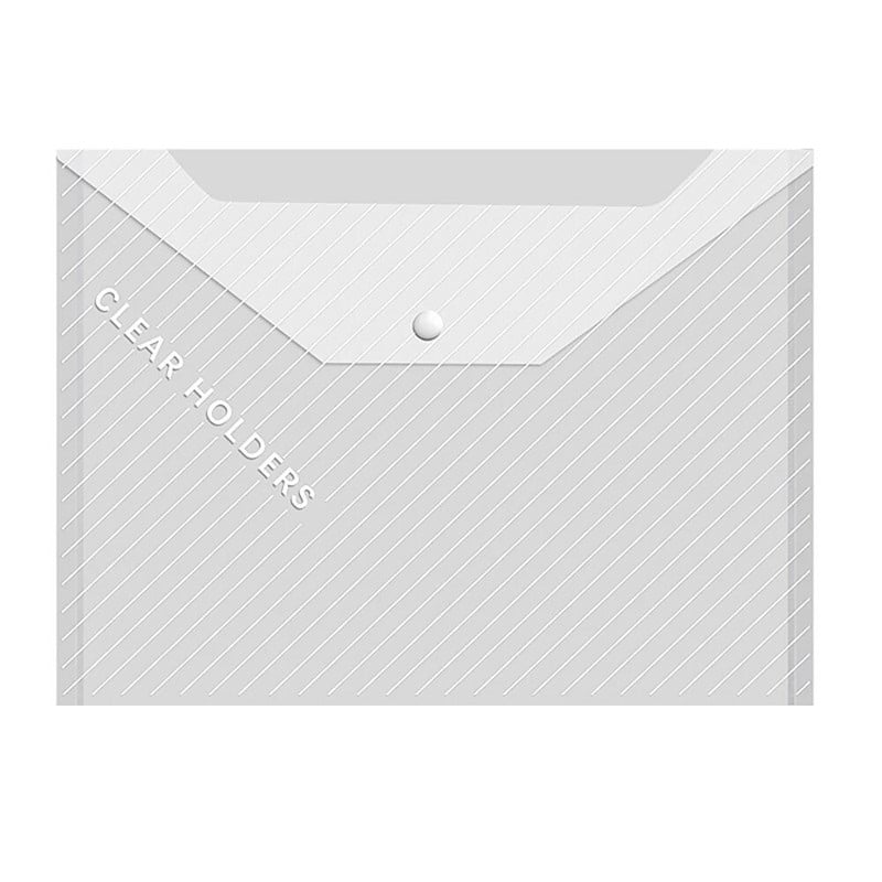 4 kom A4 torba za datoteke Prozirna, zadebljana, džepna mapa s gumbima i velikim kapacitetom, Studentski uredski pribor, testna papirna torba za pohranu datoteka