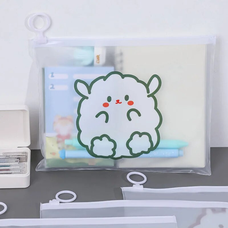 Failų aplanko tvarkyklė PP vandeniui atsparus skaidrus dokumentų krepšys mokyklinėms raštinės reikmenims