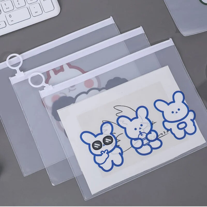 Failų aplanko tvarkyklė PP vandeniui atsparus skaidrus dokumentų krepšys mokyklinėms raštinės reikmenims