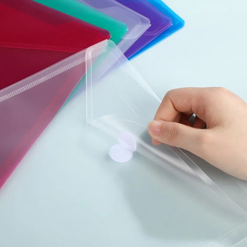 Хоризонтална и вертикална офис матирана чанта за файлове A5 Прозрачна водоустойчива пластмасова чанта за съхранение на данни в прост цвят