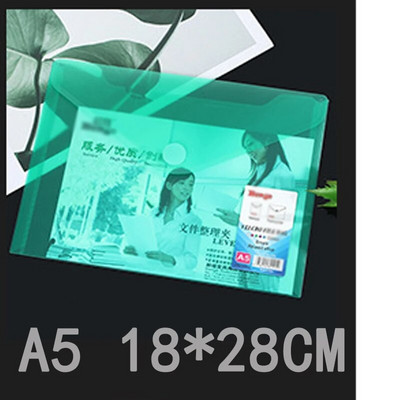 A5 horisontaalne ja vertikaalne kontori jäätunud kleepkott Lihtne värviline läbipaistev veekindel plastikust andmekoti hoiukoht