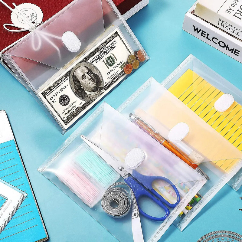 12/Σετ 14x19 cm Δείτε μέσα από διαφανείς φακέλους αρχείου Πλαστικές τσάντες αποθήκευσης για μήτρες κοπής γραμματόσημα Στένσιλ Organizer