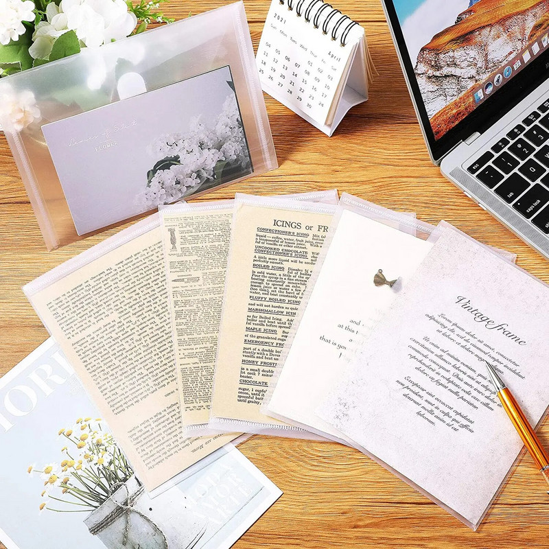 12/Σετ 14x19 cm Δείτε μέσα από διαφανείς φακέλους αρχείου Πλαστικές τσάντες αποθήκευσης για μήτρες κοπής γραμματόσημα Στένσιλ Organizer