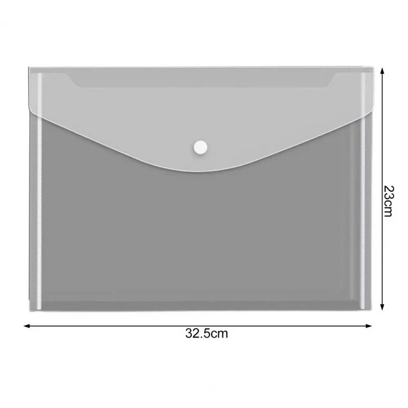 5kom prozirne mape za dokumente A4 torbe za pohranu džepne vodootporne plastične držače za datoteke otporne na prašinu ured školska organizacija