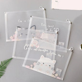 4 bucăți/set A4 dosar transparent pentru buzunare dosar cu fermoar geantă pentru dosar pentru notebook husă impermeabilă saci de arhivare documente