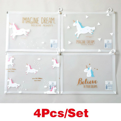 4 bucăți/set A4 dosar transparent pentru buzunare dosar cu fermoar geantă pentru dosar pentru notebook husă impermeabilă saci de arhivare documente