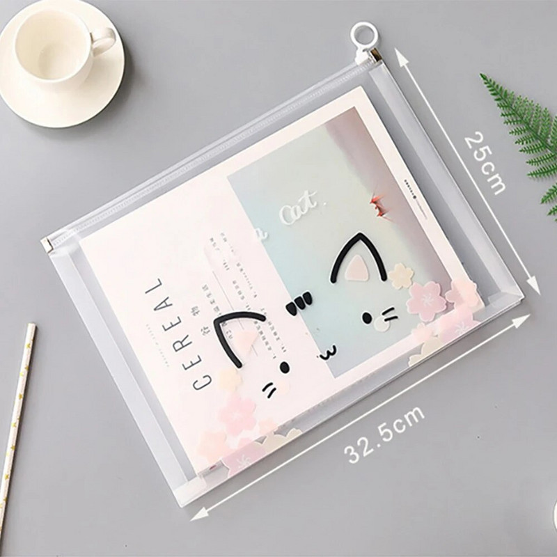 4 ks/sada priehľadných vreciek na zakladač A4, priehľadné vrecko na zips, vodotesné vrecko na dokumenty, zakladacie vrecká na dokumenty