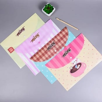 A4 сладък анимационен държач за файлове с животни, щракащ бутон, PVC папка, писалка, каса, информационна чанта 1 бр