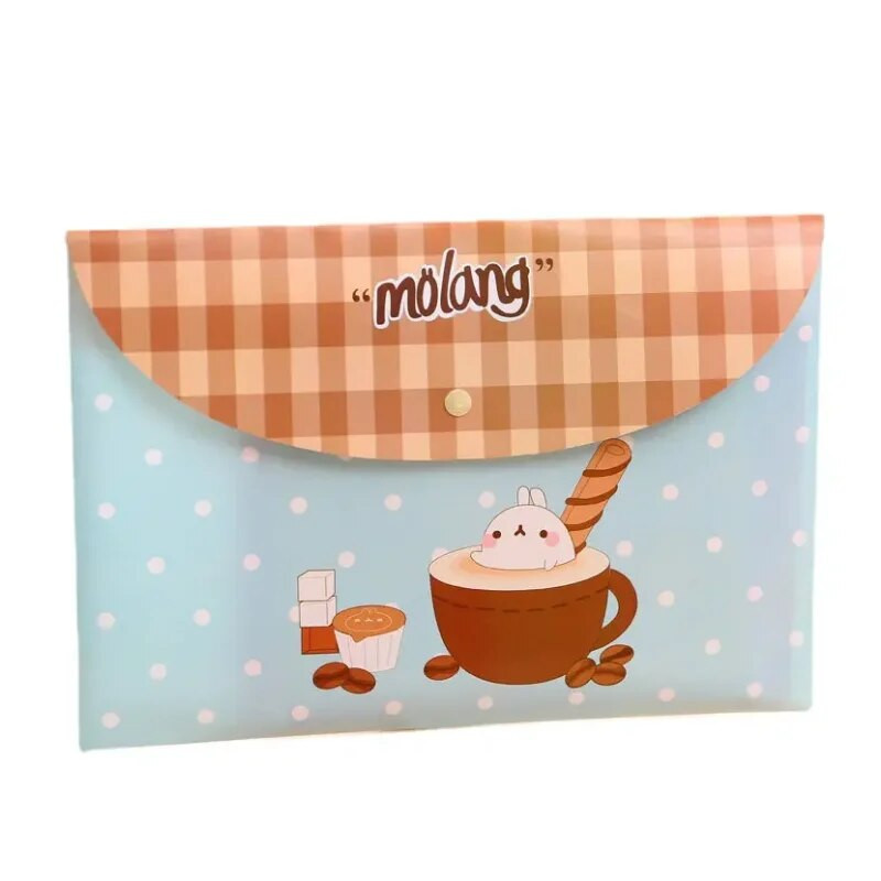 A4 mielas animacinių filmų gyvūnų bylų laikiklis užsegamas mygtukas PVC aplankas rašiklis kasos informacinis krepšys 1vnt