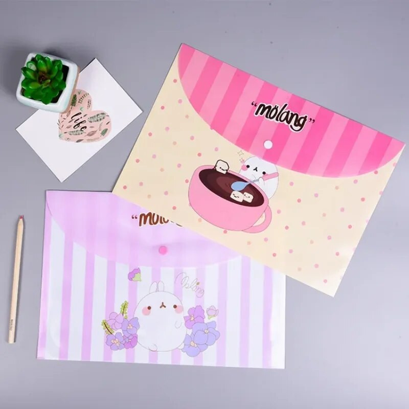 A4 mielas animacinių filmų gyvūnų bylų laikiklis užsegamas mygtukas PVC aplankas rašiklis kasos informacinis krepšys 1vnt