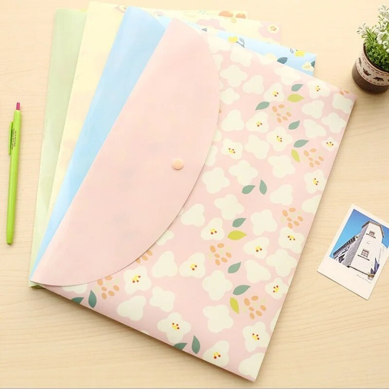 A4 mielas animacinių filmų gyvūnų bylų laikiklis užsegamas mygtukas PVC aplankas rašiklis kasos informacinis krepšys 1vnt