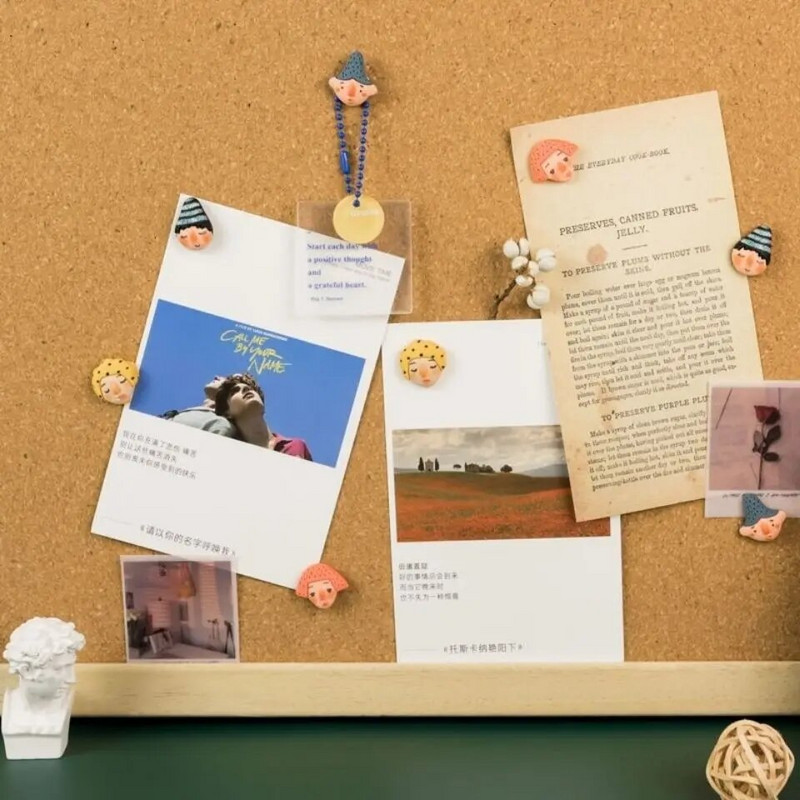 10 gab./komplektā vasaras raibumu galviņa Forma īkšķis, plastmasas krāsainas piespraudes, zēna un meitenes īkšķi Biroja skolas piederumi