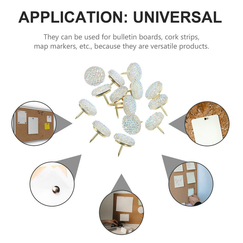 15 gab. Izsmalcināti īkšķa spraudņi Daudzfunkcionālas konfektei līdzīgas biroja spraudītes