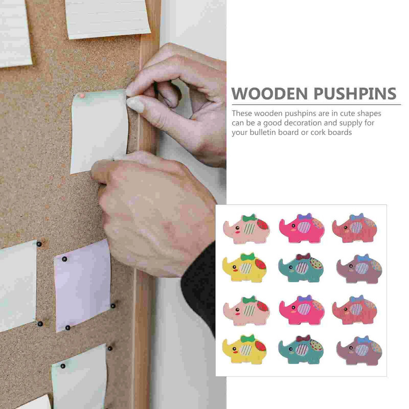 30 τεμ. Ξύλινες πινέζες για ώθηση Χαριτωμένα πινέζες για σημείωμα φωτογραφιών Υπόμνημα τοίχου Αναλώσιμα γραφείου σπιτιού