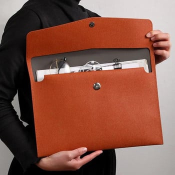 Нова проста чанта за бизнес документи Двуслойна чанта за файлове с щракване Чанта с голям капацитет A4 Многофункционално многослойно куфарче
