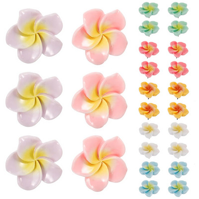 21 tk Decor Plumeria Thumbtack lauatarvikud naistele Vajutage küüntele Õrnad nööpnõelad Kompaktsed pöidlad, väikesed igapäevaseks kasutamiseks