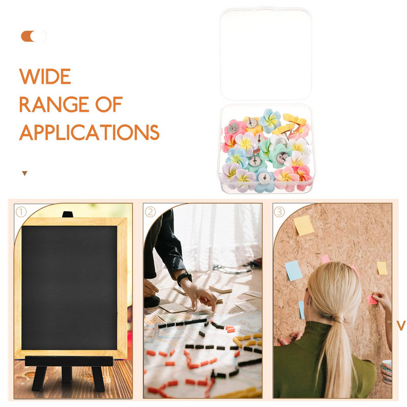 21 tk Decor Plumeria Thumbtack lauatarvikud naistele Vajutage küüntele Õrnad nööpnõelad Kompaktsed pöidlad, väikesed igapäevaseks kasutamiseks