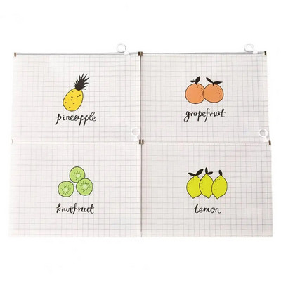 Τσάντα αρχείου 4 τεμ. Διαφανές πλαστικό A4 Έγγραφα Αρχειοθέτηση Τσάντα αποθήκευσης Φοιτητής Organizer Πληροφορίες Φάκελοι τσέπης Χαρτικά