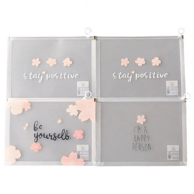 Τσάντα αρχείου 4 τεμ. Διαφανές πλαστικό A4 Έγγραφα Αρχειοθέτηση Τσάντα αποθήκευσης Φοιτητής Organizer Πληροφορίες Φάκελοι τσέπης Χαρτικά