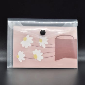 3бр. A7 Creative Simple Прозрачна матирана чанта за файлове Пластмасова чанта за данни Bill Bag Студентска чанта за съхранение на офис консумативи