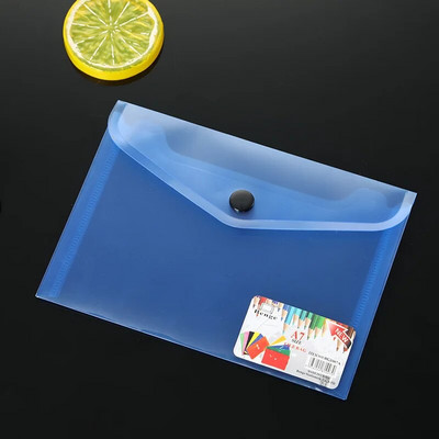 3gab. A7 Creative Vienkāršs caurspīdīgs matēts sprādzes failu maisiņš Plastmasas datu maisiņš Bill Bag Studentu biroja piederumu uzglabāšanas maisiņš