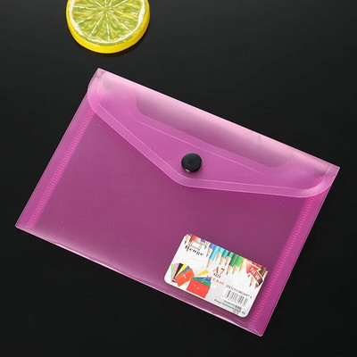 3gab. A7 Creative Vienkāršs caurspīdīgs matēts sprādzes failu maisiņš Plastmasas datu maisiņš Bill Bag Studentu biroja piederumu uzglabāšanas maisiņš