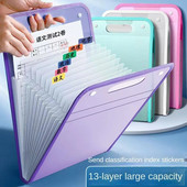 13 φάκελοι φακέλων τσέπης Φορητοί A4 Letter Size Macaron Color Expanding Folders Organizer εγγράφων για χώρο αποθήκευσης γραφείου στην τάξη
