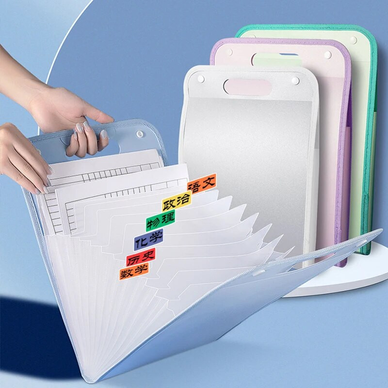 13 φάκελοι φακέλων τσέπης Φορητοί A4 Letter Size Macaron Color Expanding Folders Organizer εγγράφων για χώρο αποθήκευσης γραφείου στην τάξη