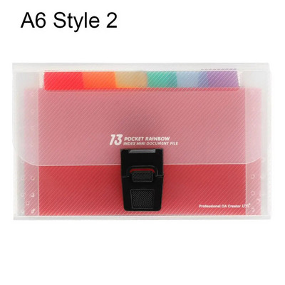 13 taskut Laiendatav failikaust A6 dokumendihoidja paberid Liigituskontori arhiivikarp Iseseisev portfelli korraldaja