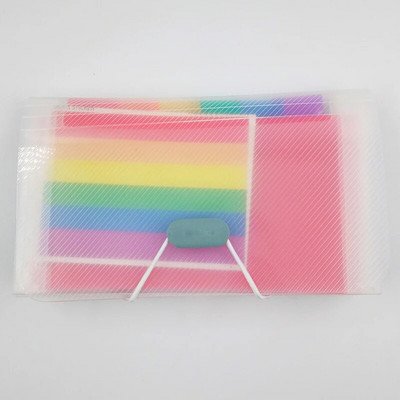 A6 varavīksnes failu mape 13 kabatas pagarinājuma seifs rēķina kvīts failu šķirošanas organizators biroja uzglabāšanas maisiņu mapes kartotēkas produkta